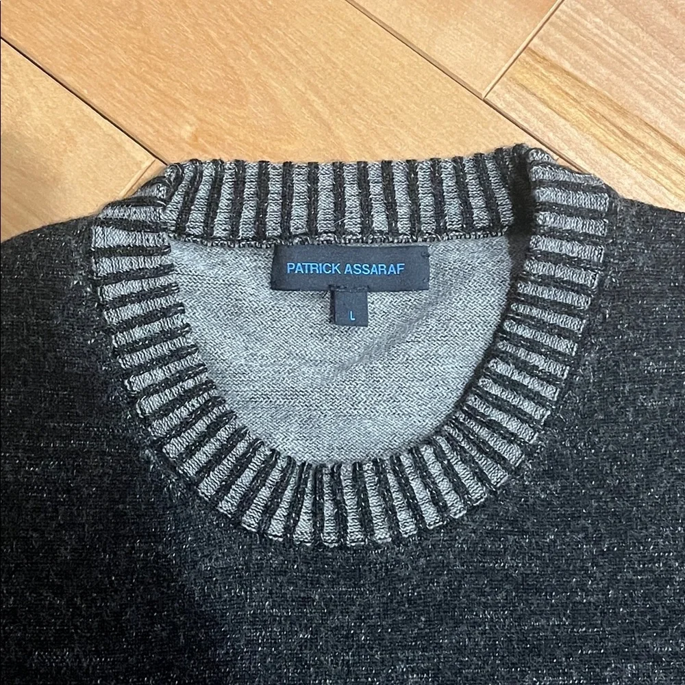 Patrick Assaraf Merino Plaited Cropped Crewneck - Picture 5 of 6